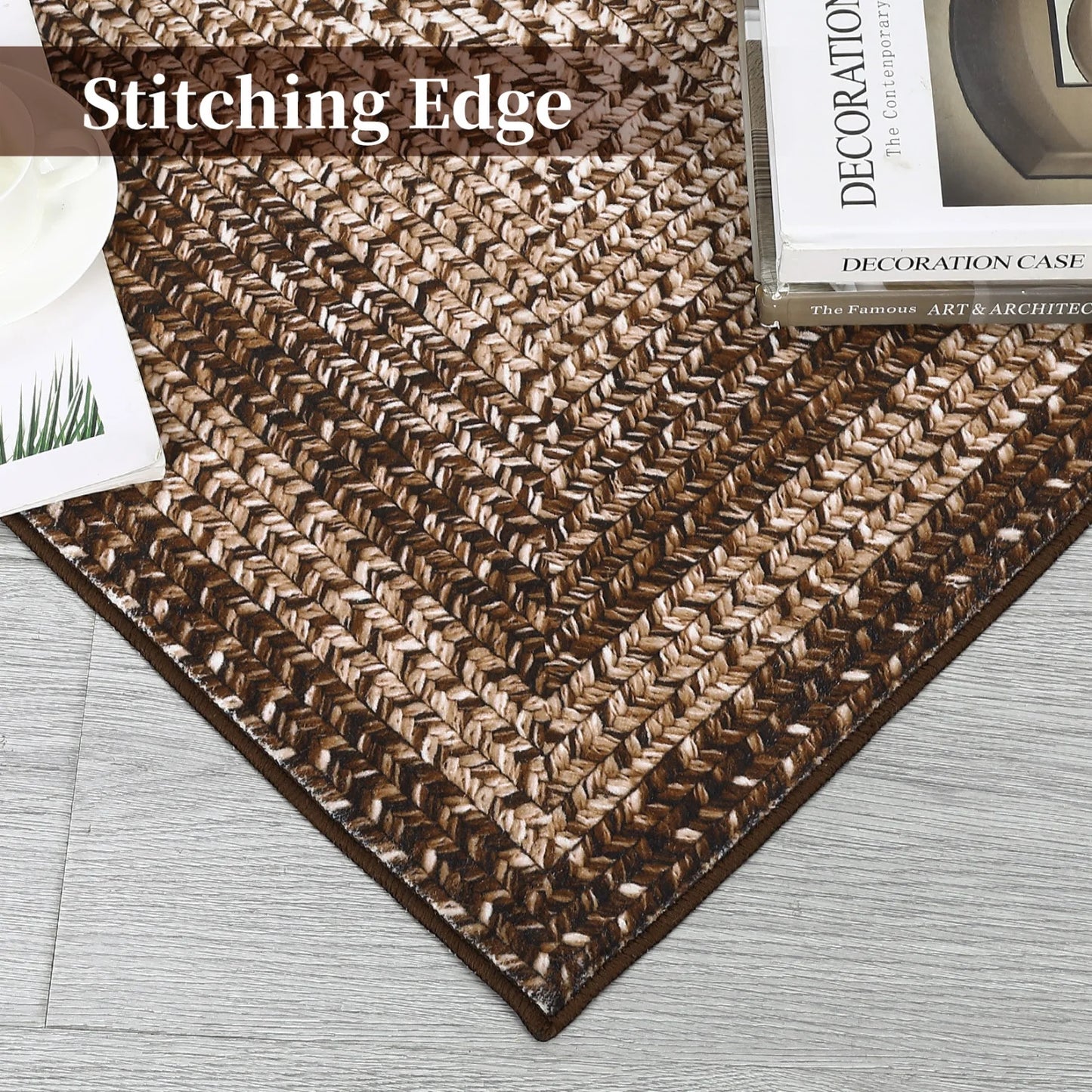Modern Braided Washable Accent Area Rugs