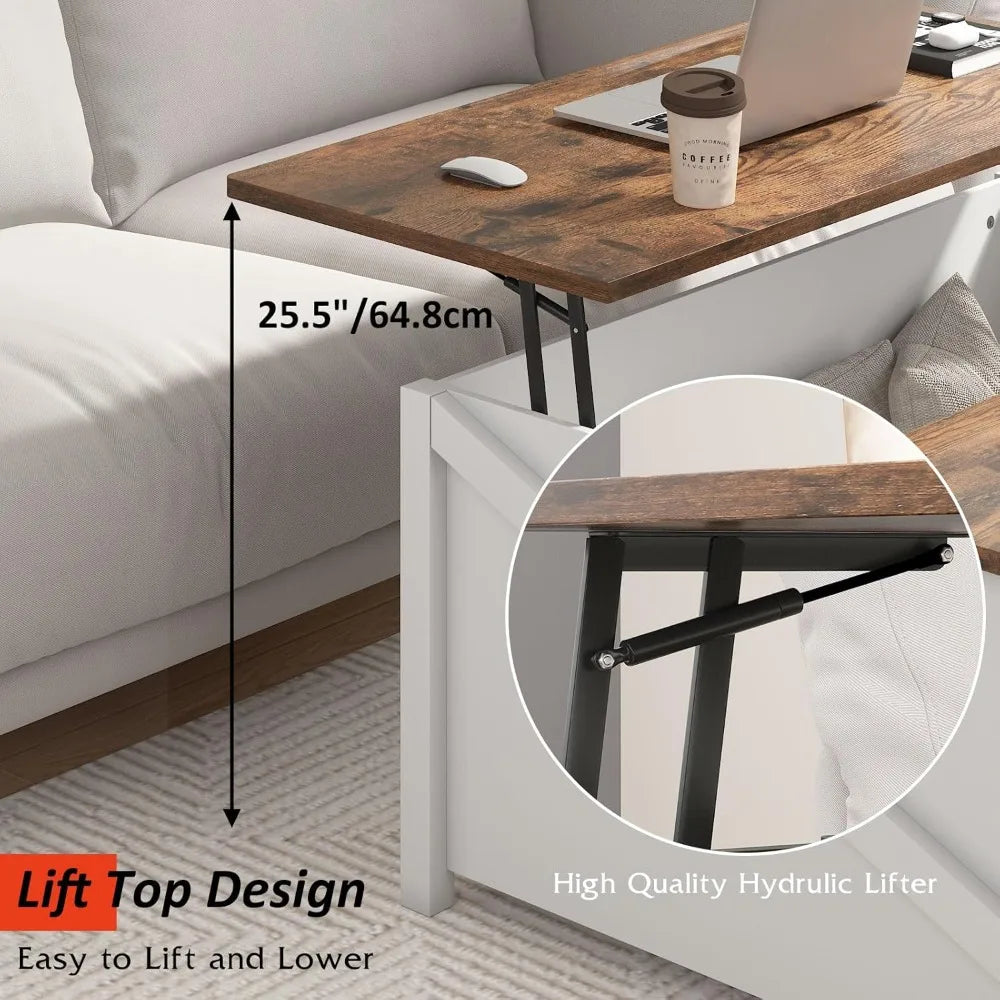 Farmhouse Lift Top Coffee Table with Storage