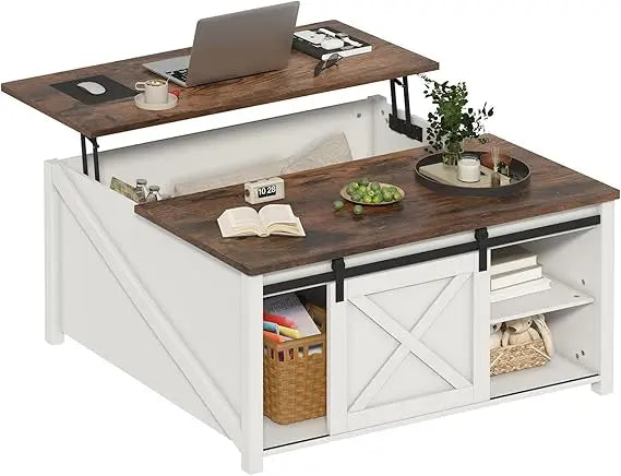 Farmhouse Lift Top Coffee Table with Storage