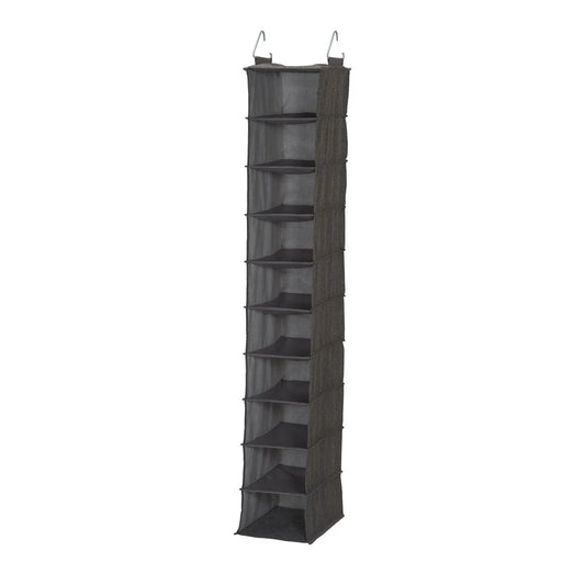 Durable Polyester Hanging Shoe Organizer with 10 Shelves