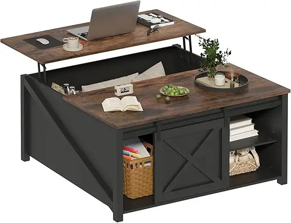 Farmhouse Lift Top Coffee Table with Storage