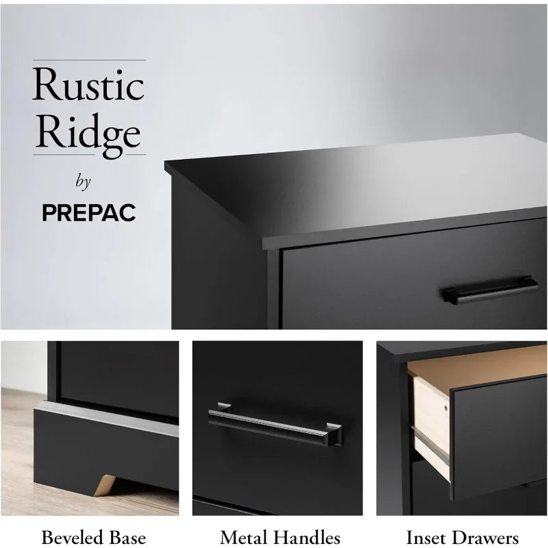Rustic Ridge Farmhouse Bedside Nightstand Table
