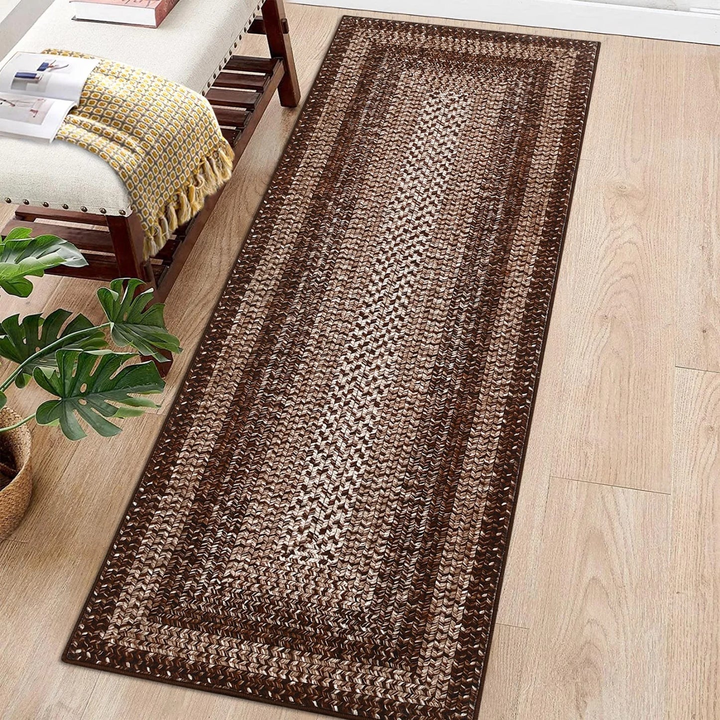 Modern Braided Washable Accent Area Rugs