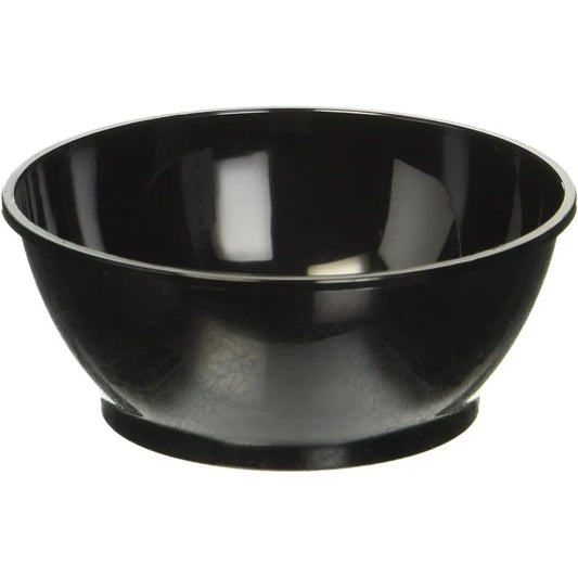 Elegant Disposable Black Round Plastic Bowls