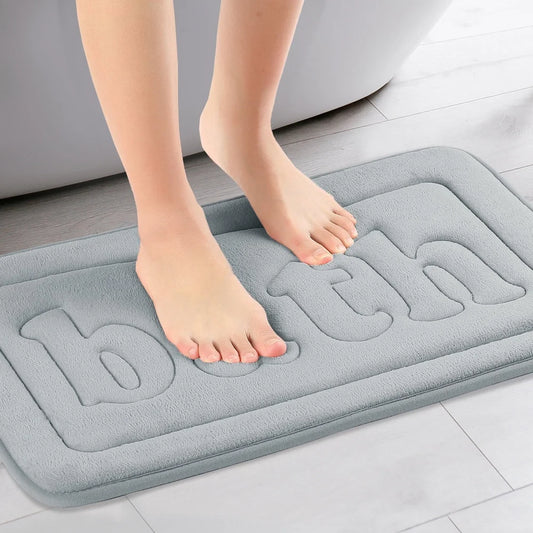 Memory Foam Absorbent Quick Dry Non Skid Bathroom Rug