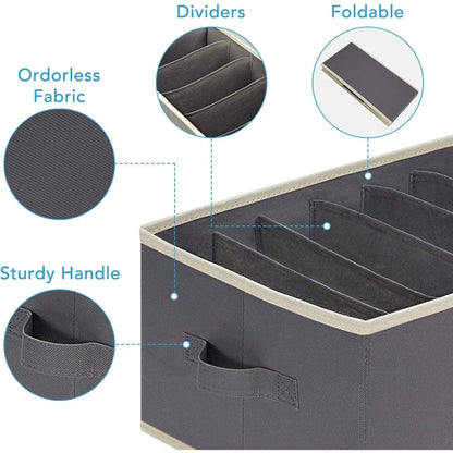 6 Pcs Large Size Stackable Wardrobe Clothes Organizers