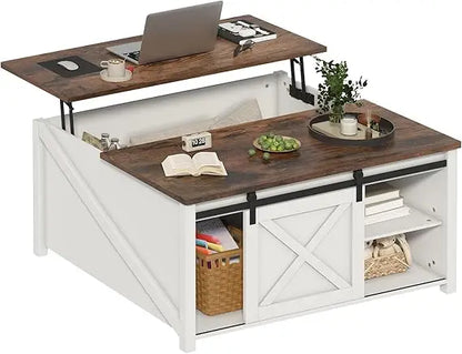 Farmhouse Lift Top Coffee Table with Storage