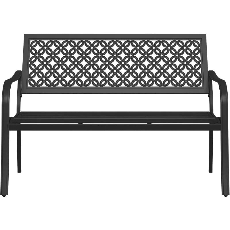 Grand Garden Bench with Anti-Rust Metal Powder Coated Frame
