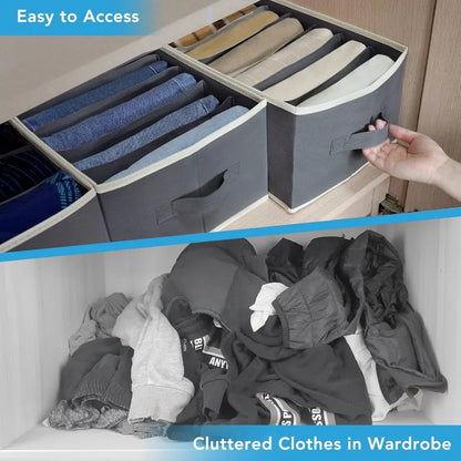 6 Pcs Large Size Stackable Wardrobe Clothes Organizers