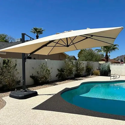 10' X 13' Rectangle Patio Umbrella with 360-degree Rotation