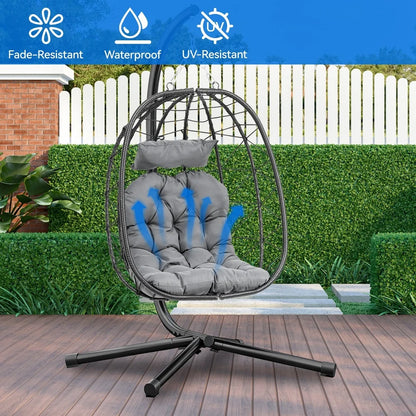 Hanging Egg Swing Chair with Stand Cushions