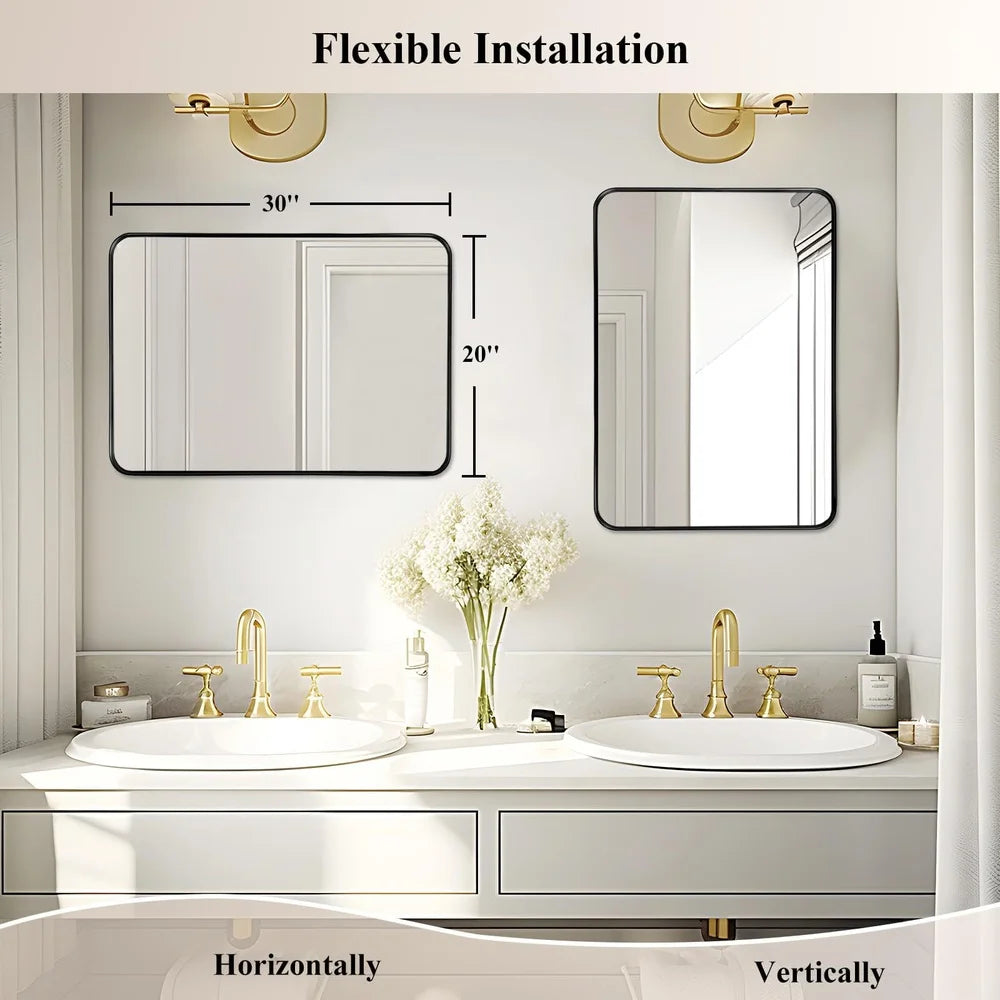 High Definition Wall Mounted Rectangular Bathroom Mirror