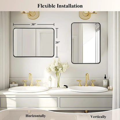 High Definition Wall Mounted Rectangular Bathroom Mirror