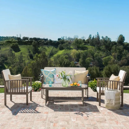 4PC Outdoor Table Garden Furniture Sets
