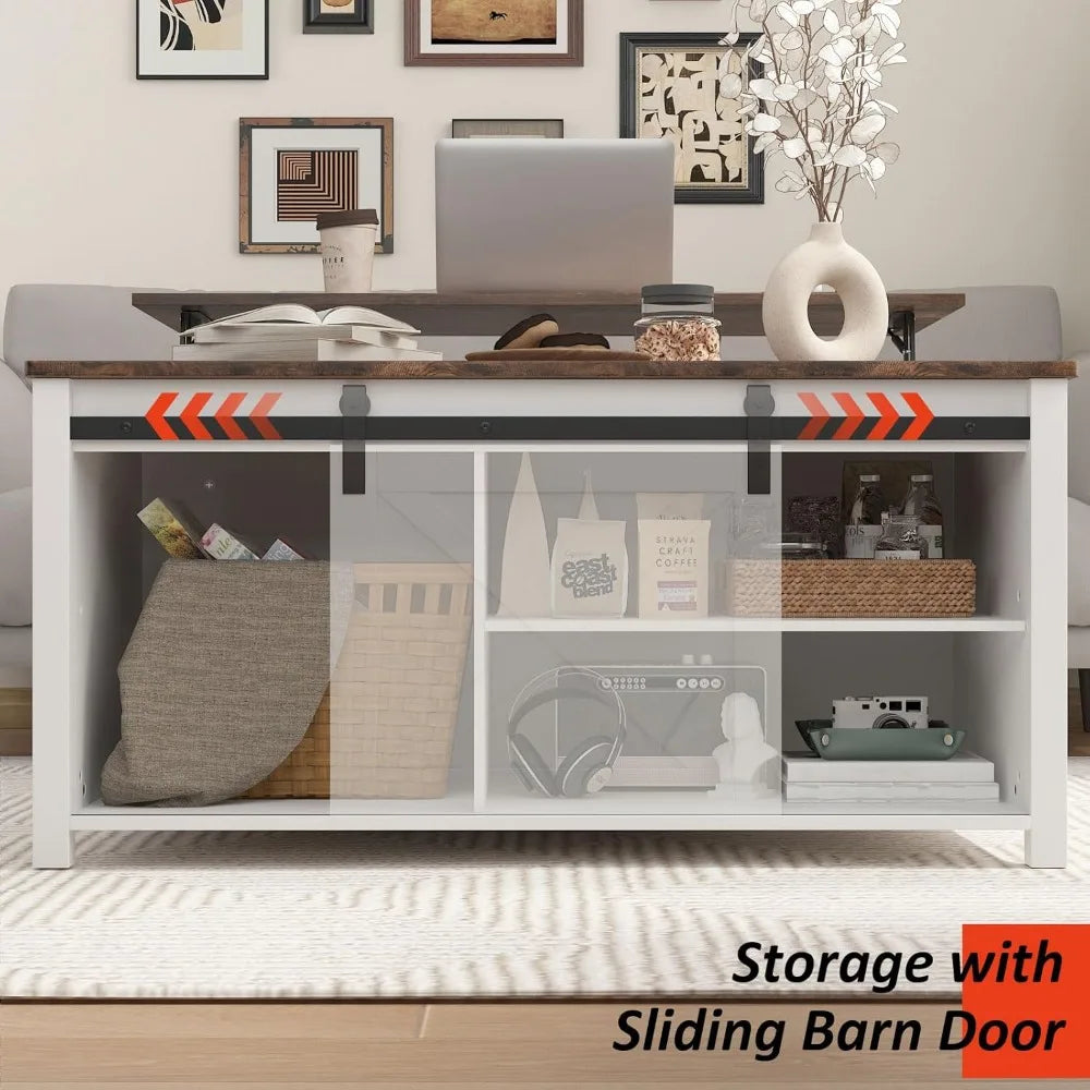 Farmhouse Lift Top Coffee Table with Storage