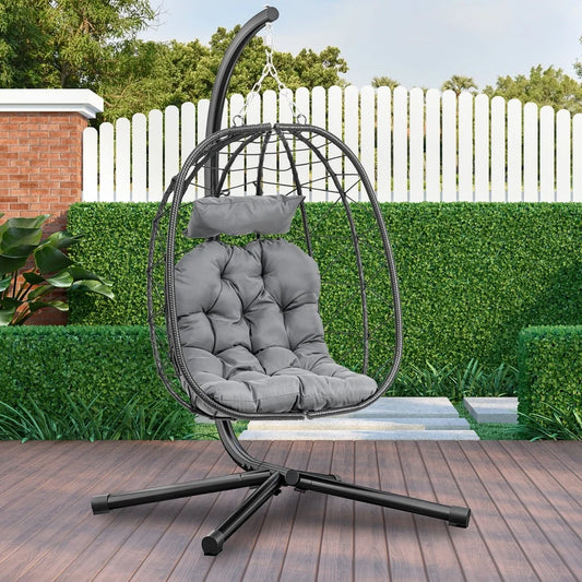 Hanging Egg Swing Chair with Stand Cushions