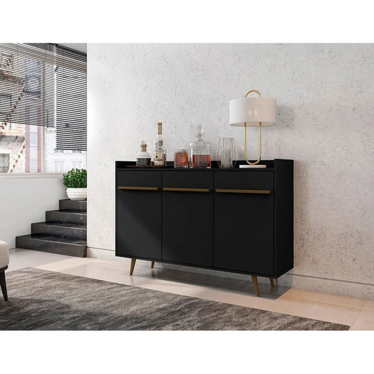 Buffet Sideboard with 4 Shelves Wood Cabinets