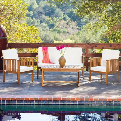 4PC Outdoor Table Garden Furniture Sets