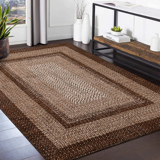 Modern Braided Washable Accent Area Rugs