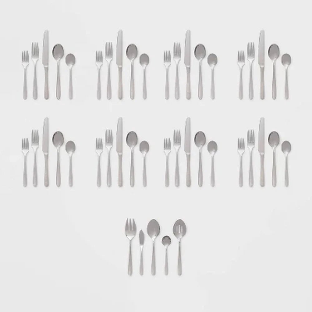 45pc Stainless Steel Silverware Set