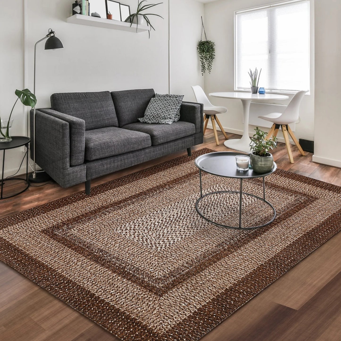 Modern Braided Washable Accent Area Rugs