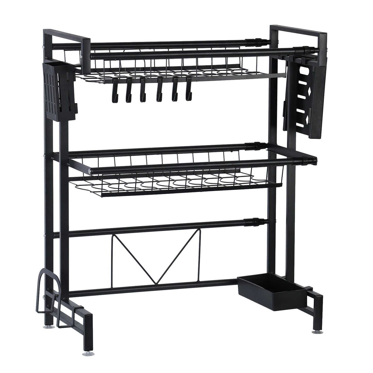 2 Tier Kitchen Storage Shelf Above Sink Draining Rack