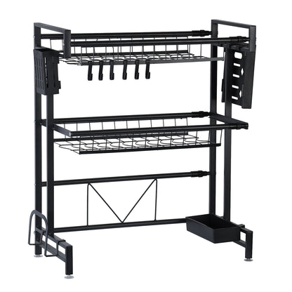 2 Tier Kitchen Storage Shelf Above Sink Draining Rack