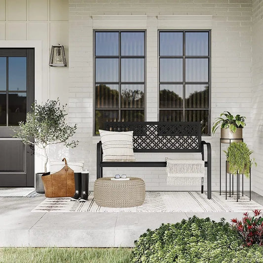 Grand Garden Bench with Anti-Rust Metal Powder Coated Frame