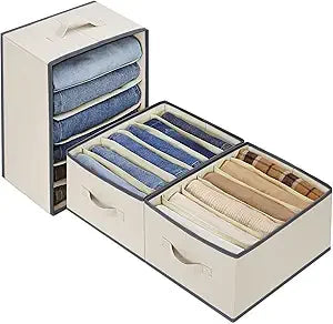 6 Pcs Large Size Stackable Wardrobe Clothes Organizers