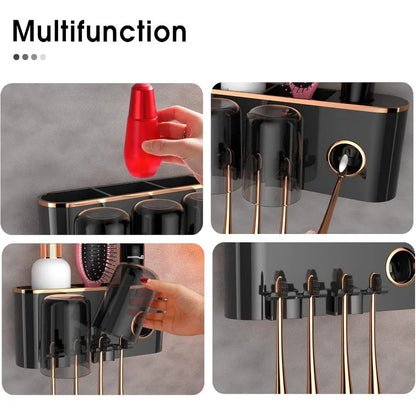Toothbrush Holders with Toothpaste Dispenser