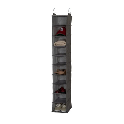 Durable Polyester Hanging Shoe Organizer with 10 Shelves