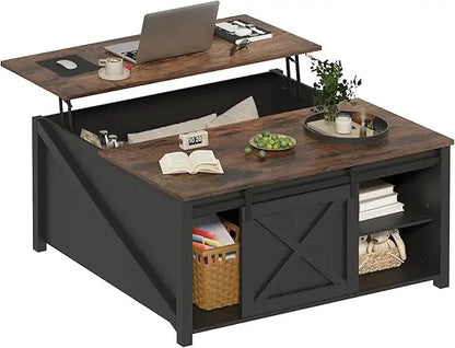 Farmhouse Lift Top Coffee Table with Storage