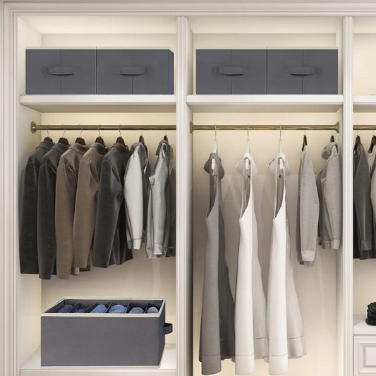 6 Pcs Large Size Stackable Wardrobe Clothes Organizers