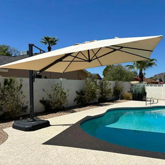 10' X 13' Rectangle Patio Umbrella with 360-degree Rotation