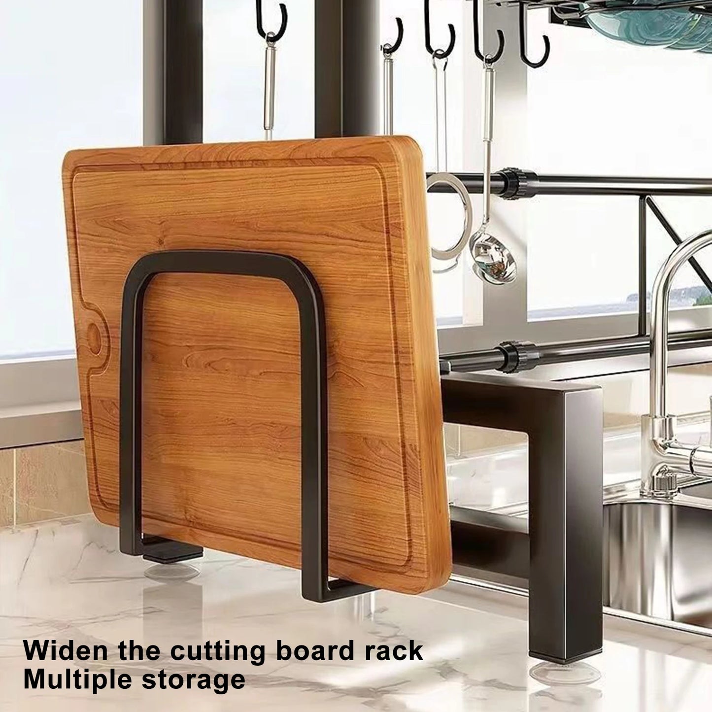 2 Tier Kitchen Storage Shelf Above Sink Draining Rack