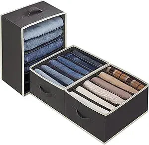 6 Pcs Large Size Stackable Wardrobe Clothes Organizers