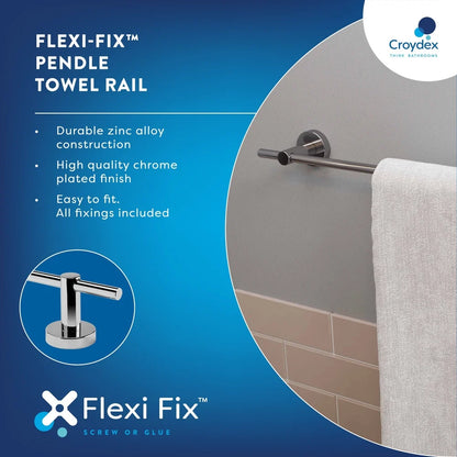 Durable Wall Mounted Chrome Towel Bar