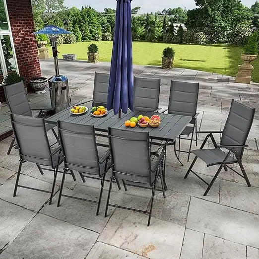 7-Piece All-Weather Rattan Patio Dining Set with 60" Wood Table Top