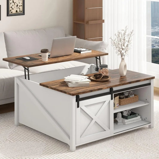 Farmhouse Lift Top Coffee Table with Storage