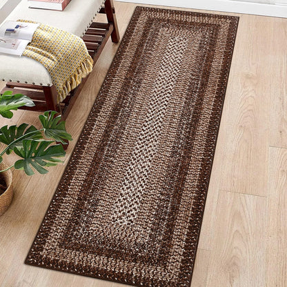 Modern Braided Washable Accent Area Rugs