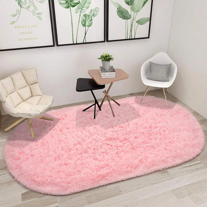 Oval Plush Ultra Soft Area Rugs