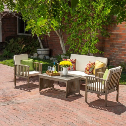 4PC Outdoor Table Garden Furniture Sets
